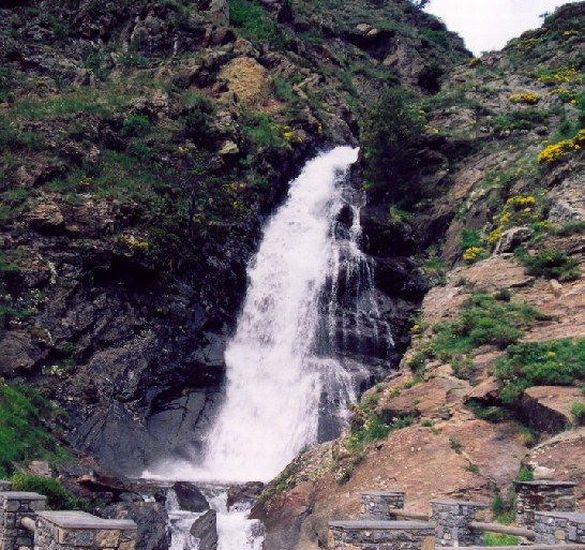 Waterfall in the Pyrenees of Andorra