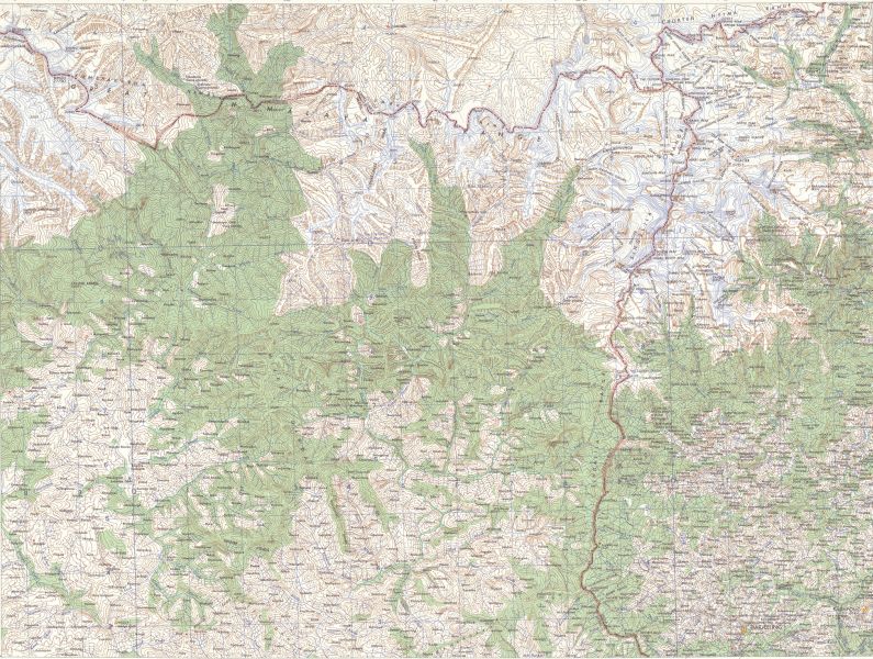 Map of Kangchenjunga Region