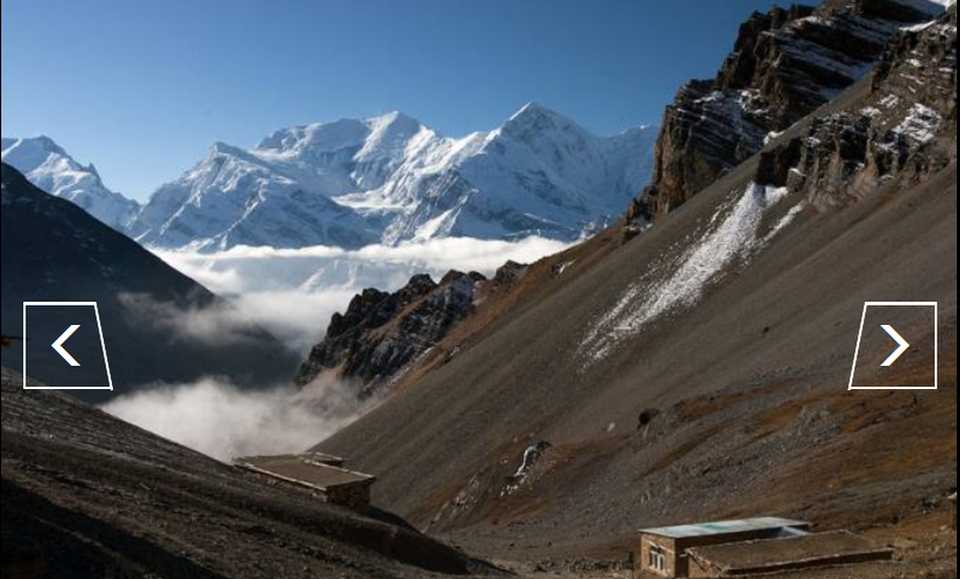 Annapurna Himal on ascent from Manang to Tharong La