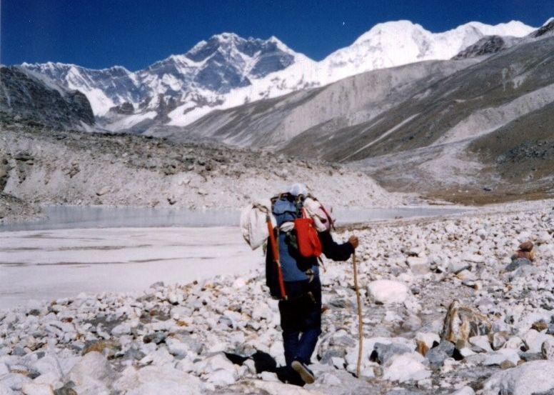 Nuptse, Lhotse and Baruntse from Hongu Valley