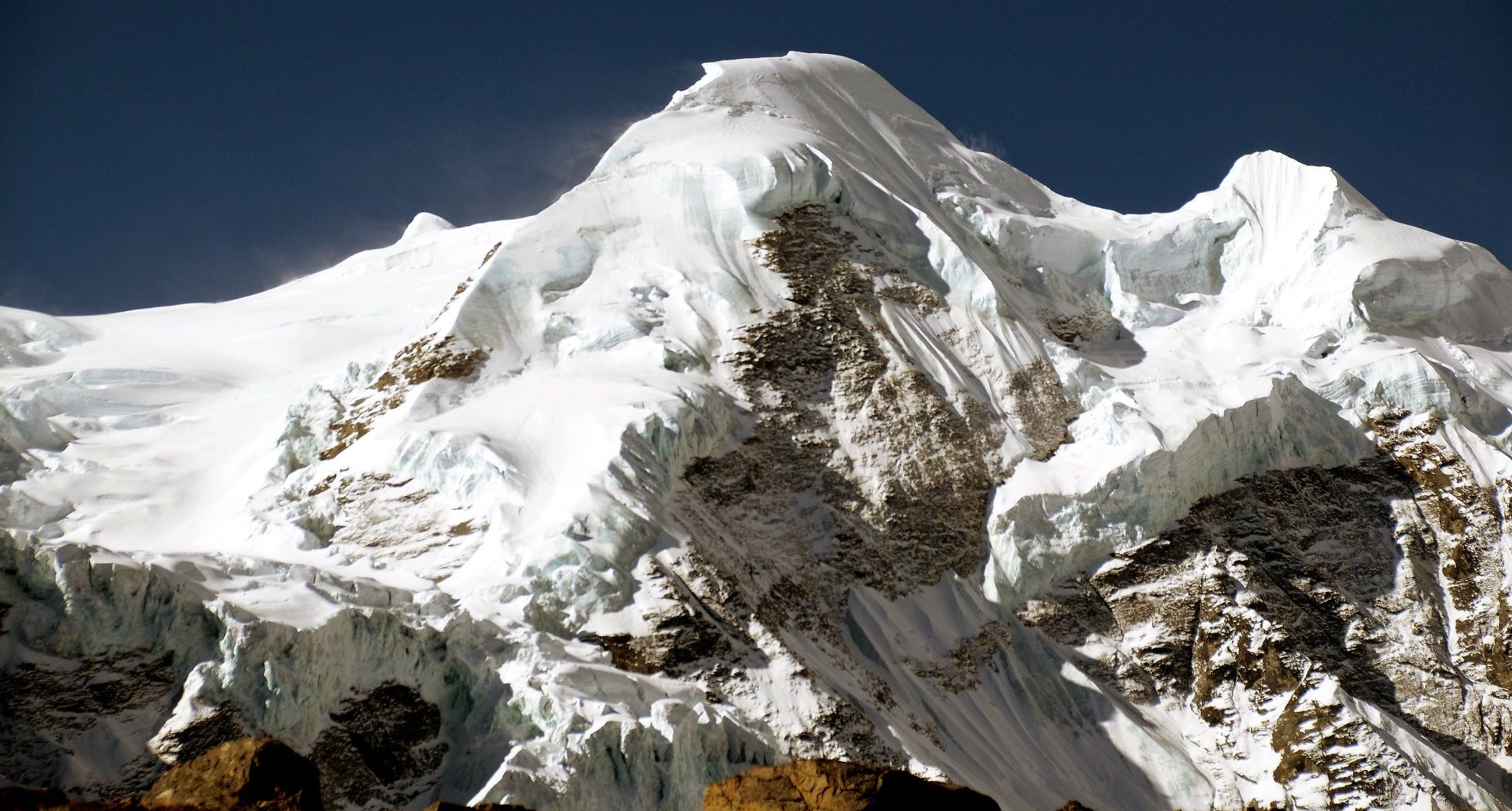 Mera Peak on ascent to Mera La