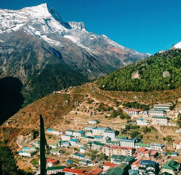 Mount Kwande Ri from Namche Bazaar