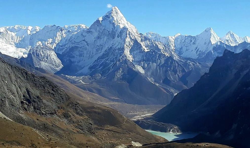 Ama Dablam on route from Lobuje to Dzongla and Gokyo Valley via Chola La