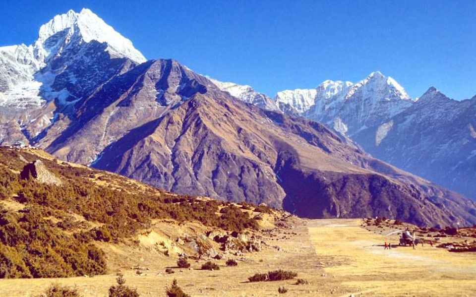 Landing strip at Shyangboche above Namche Bazaar