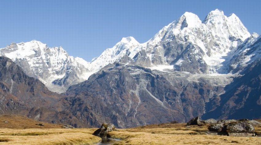 Mount Dorje Lakpa in the Jugal Himal from the Langtang Valley