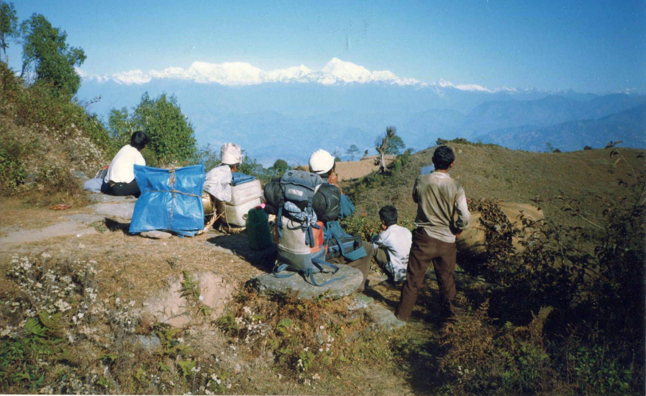 Chamlang and Makalu from above Basantapur