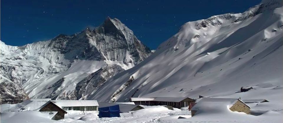 Mount Macchapucchre ( Fishtail Mountain ) from Annapurna Base Camp