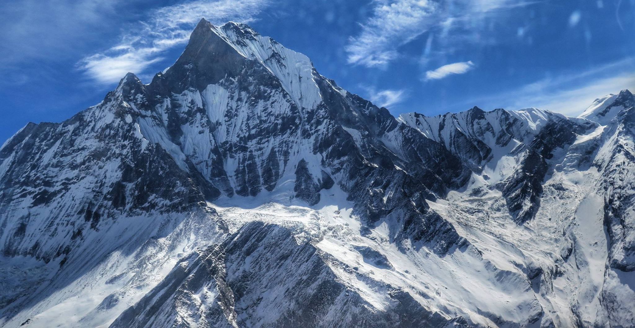 Macchapucchre, the Fishtail Mountain, from Rakshi Peak