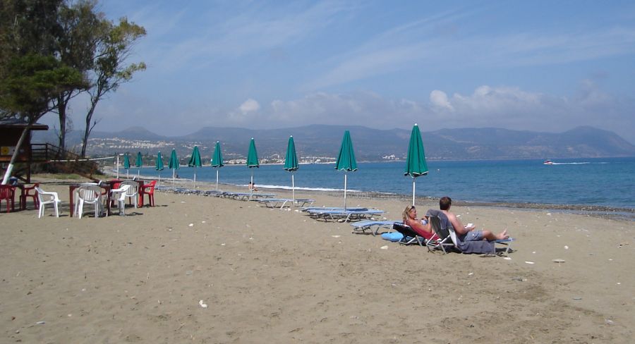 Akamas Heights from the beach at Polis campsite