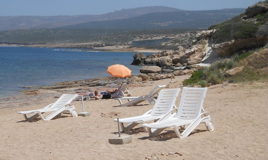 The beach at Polis campsite on Chrysochous Bay