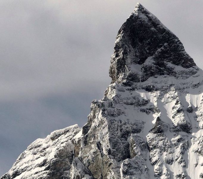 East Face of the Matterhorn ( 4484 metres ) in the Zermatt Region of the Swiss Alps