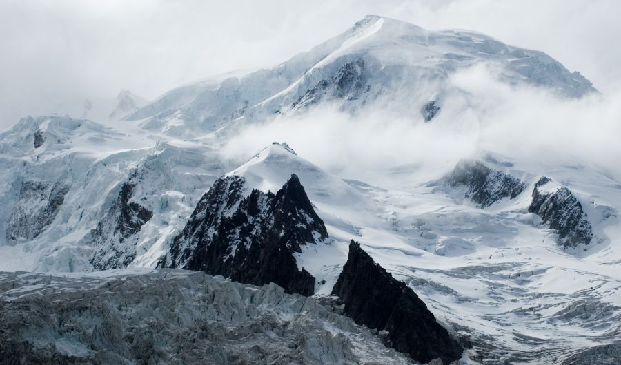 Dome du Gouter from the Gare des Glaciers