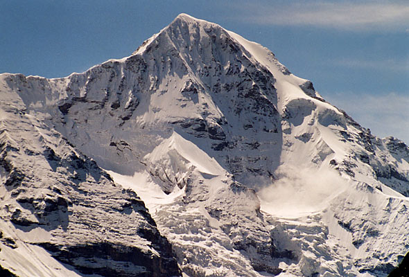 Monch ( 4107 metres ) in the Bernese Oberlands of the Swiss Alps