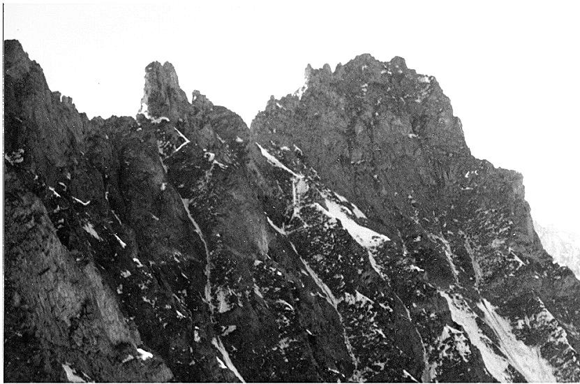 Lauteraarhorn from Schreckhorn