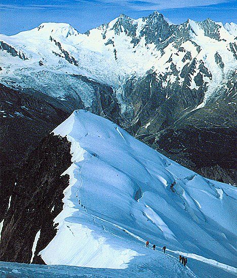 Alphubel, Taschhorn and Dom in the Mischabel Massif from Weissmies