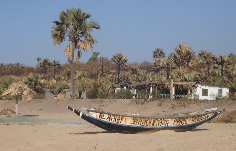 Boat and Beach Bar at Brufut