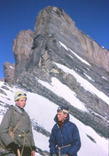 On ascent of Balmhorn in the Bernese Oberlands of Switzerland