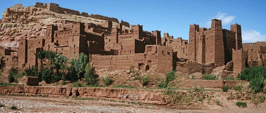 Ait Benhaddou Kasbah at Quarzazate in the sub-sahara of Morocco - movie location for "Lawrence of Arabia"