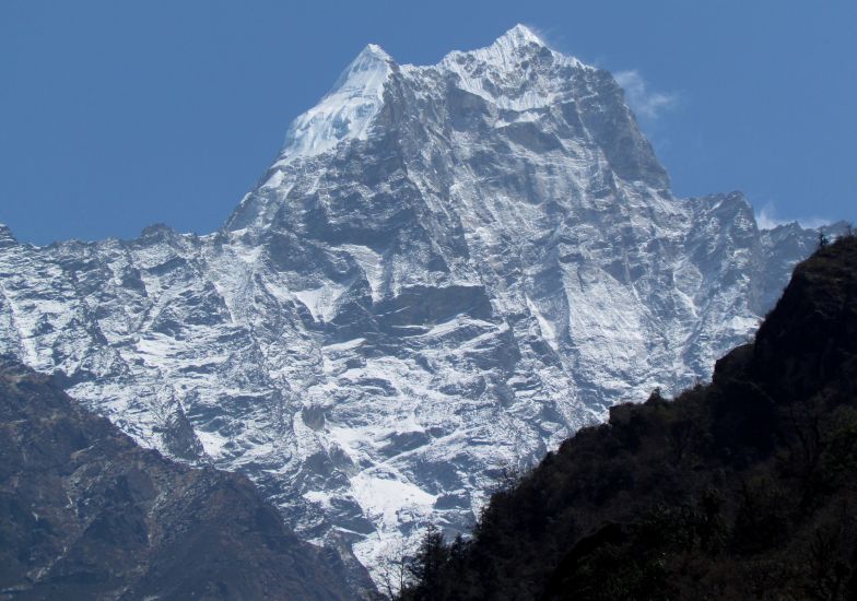 South West Face of Kusum Kanguru in the Khumbu Region of the Nepal Himalaya