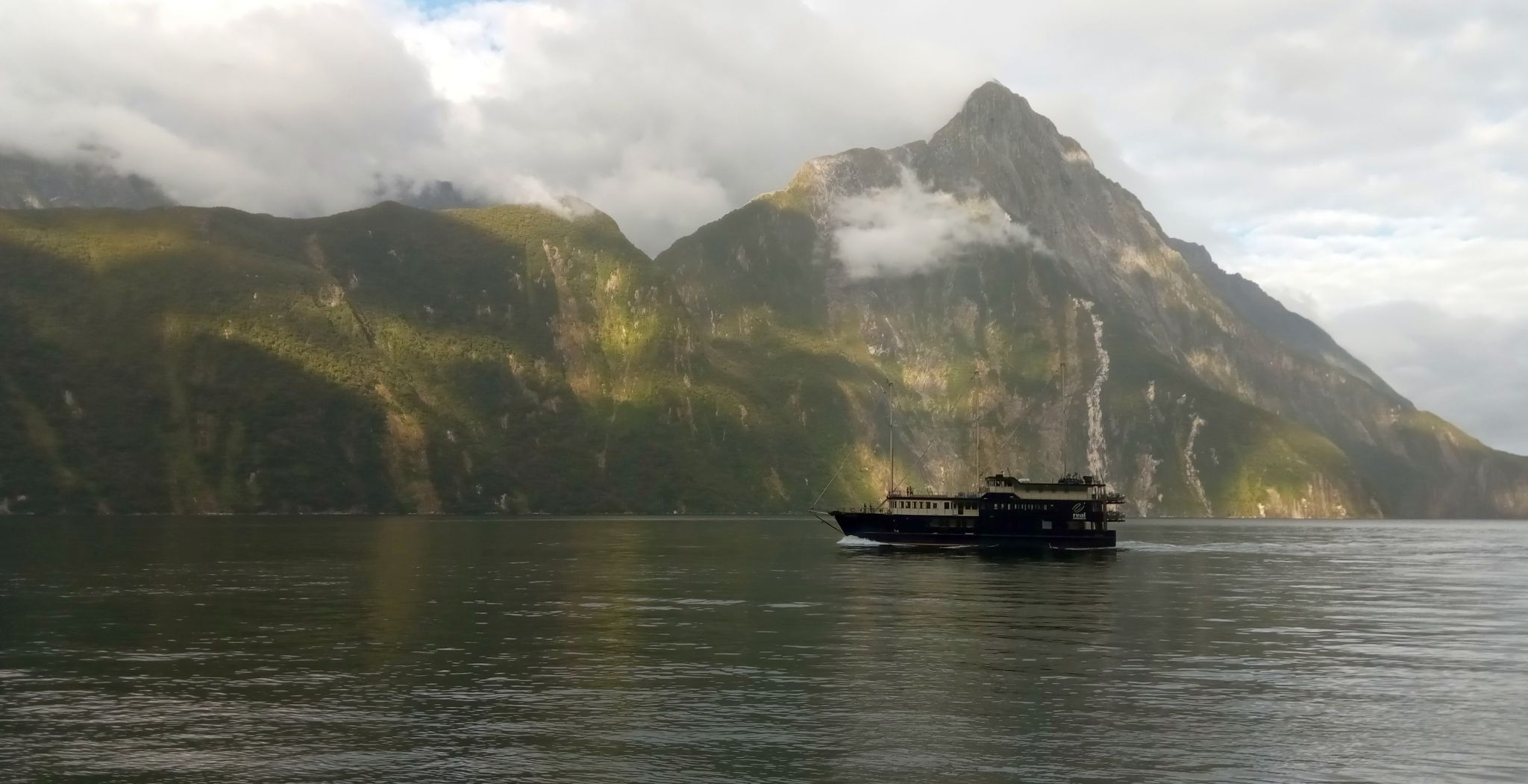 Mitre Peak in Milford Sound in Fjordland of the South Island of New Zealand