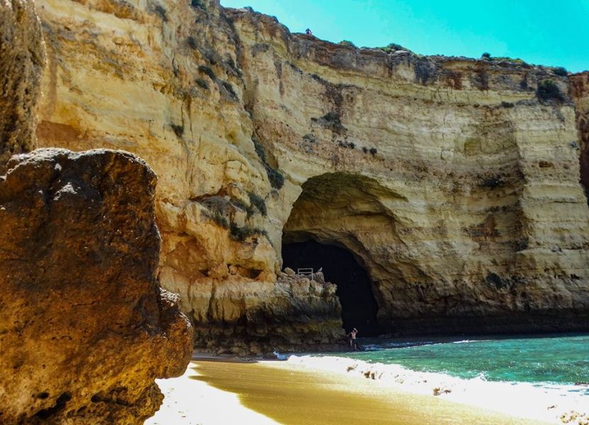 Praia do Vale in The Algarve in Southern Portugal