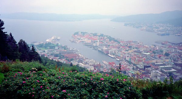 Port of Bergen on the West Coast of Norway 