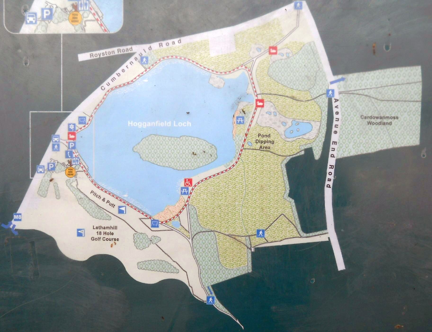 Map of Hogganfield Loch