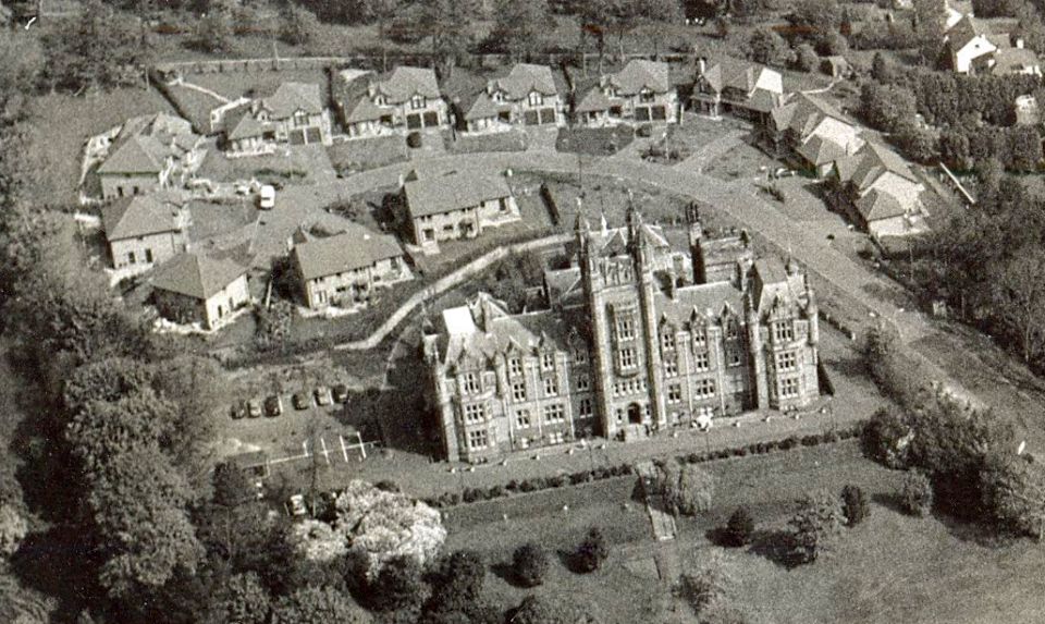 Aerial view of Schaw Home in Bearsden