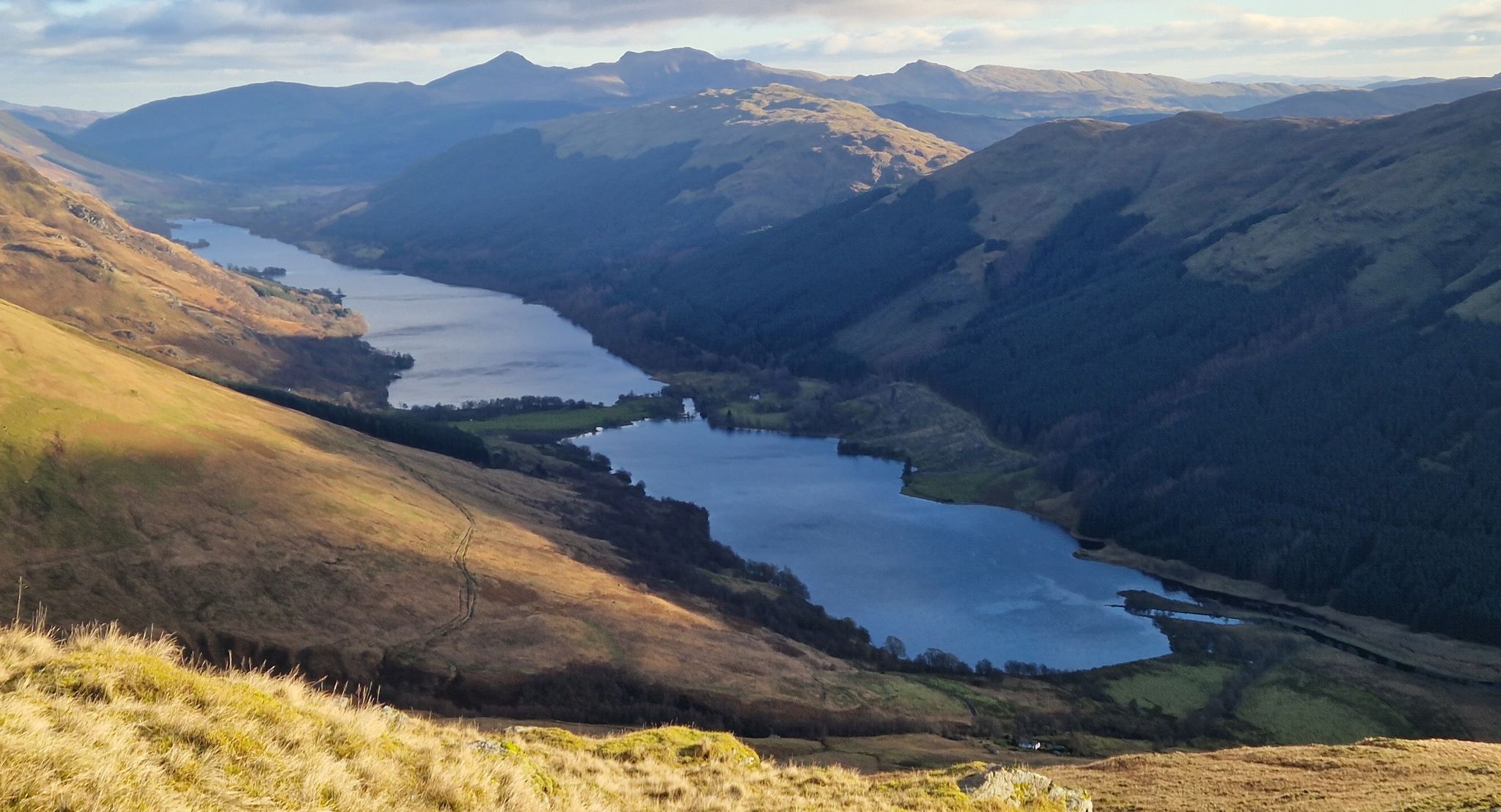 Loch Voil and Loch Doine on descent from Stob Binnein