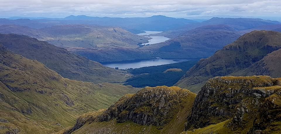 Loch Lomond, Loch Arklet and Loch Katrine from Beinn Ime