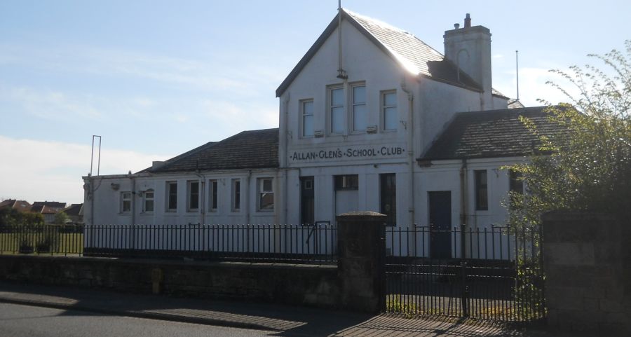 Allan Glen's School Club building at the playing fields in Bishopbriggs