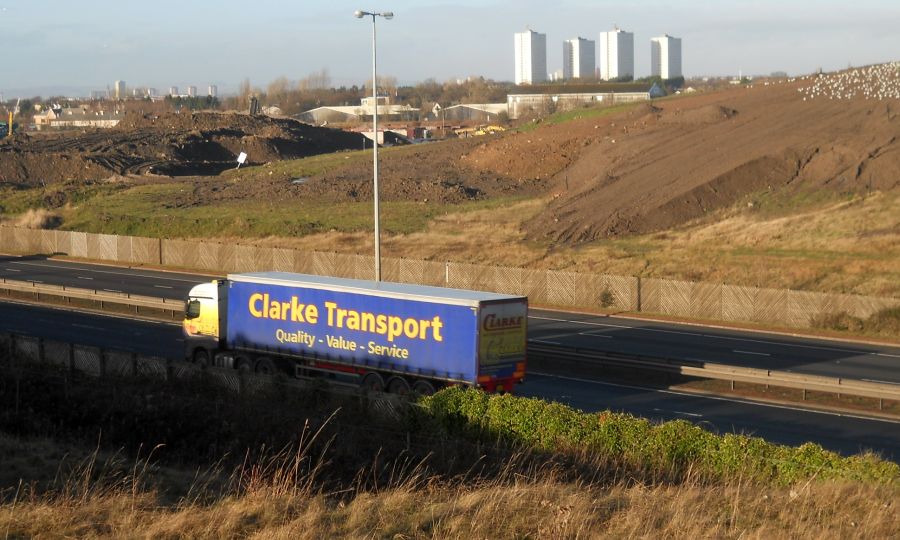 The M74 on approach to Cambuslang