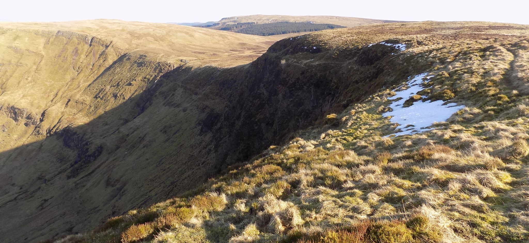 On traverse above Corrie of Balglass