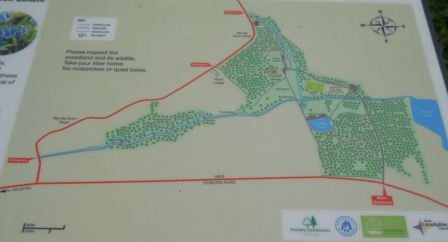 Map of Colzium Lennox Estate