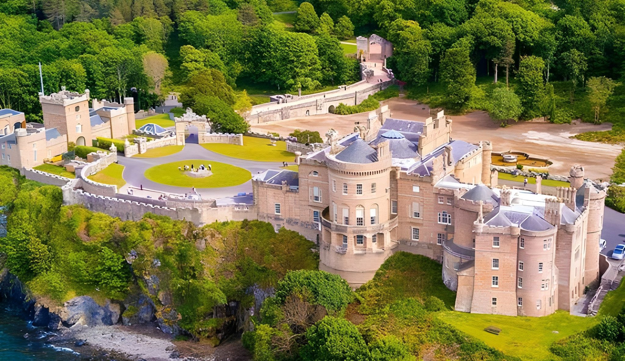 Aerial view of Culzean Castle