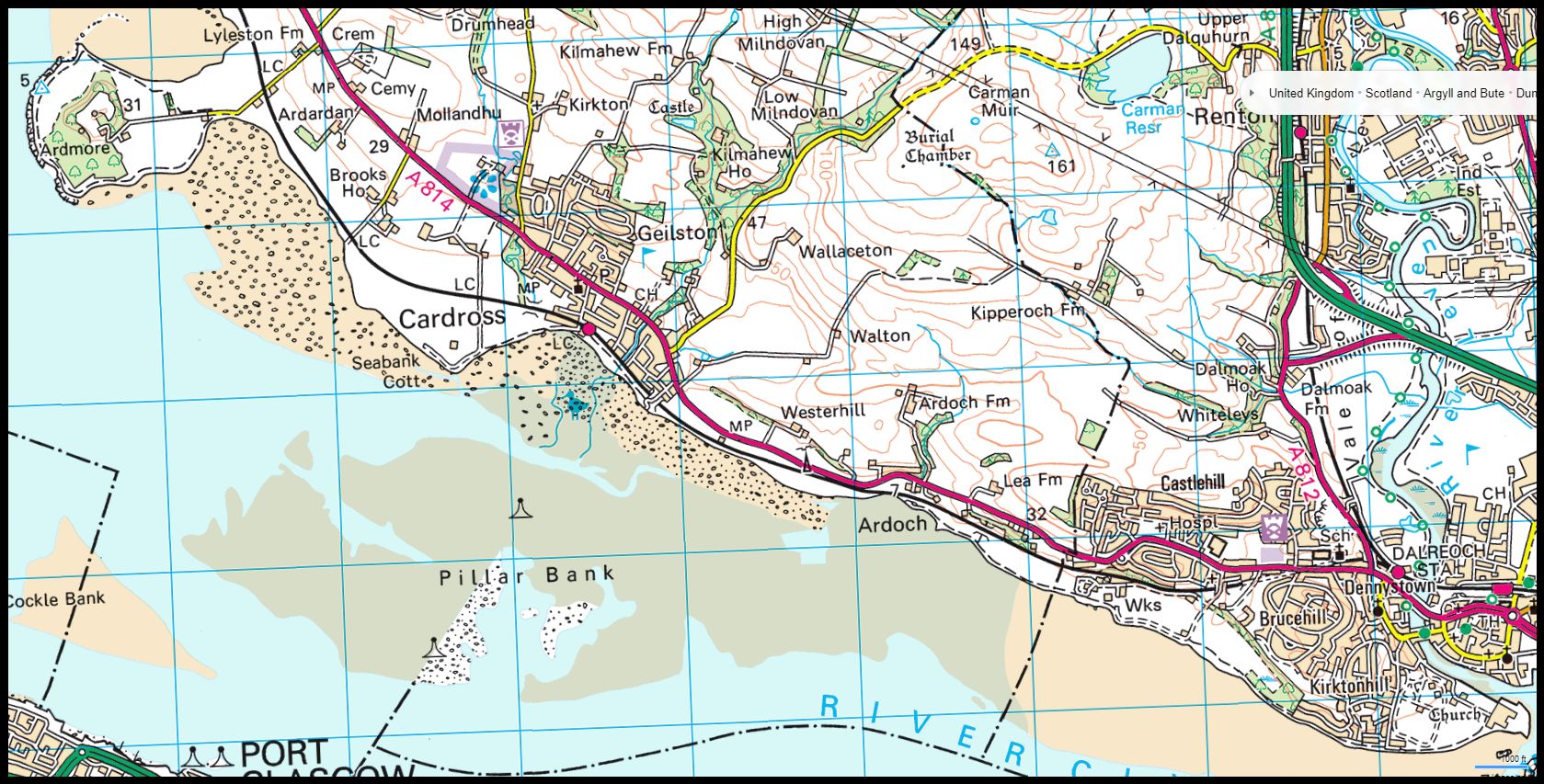 Map of Cardross area