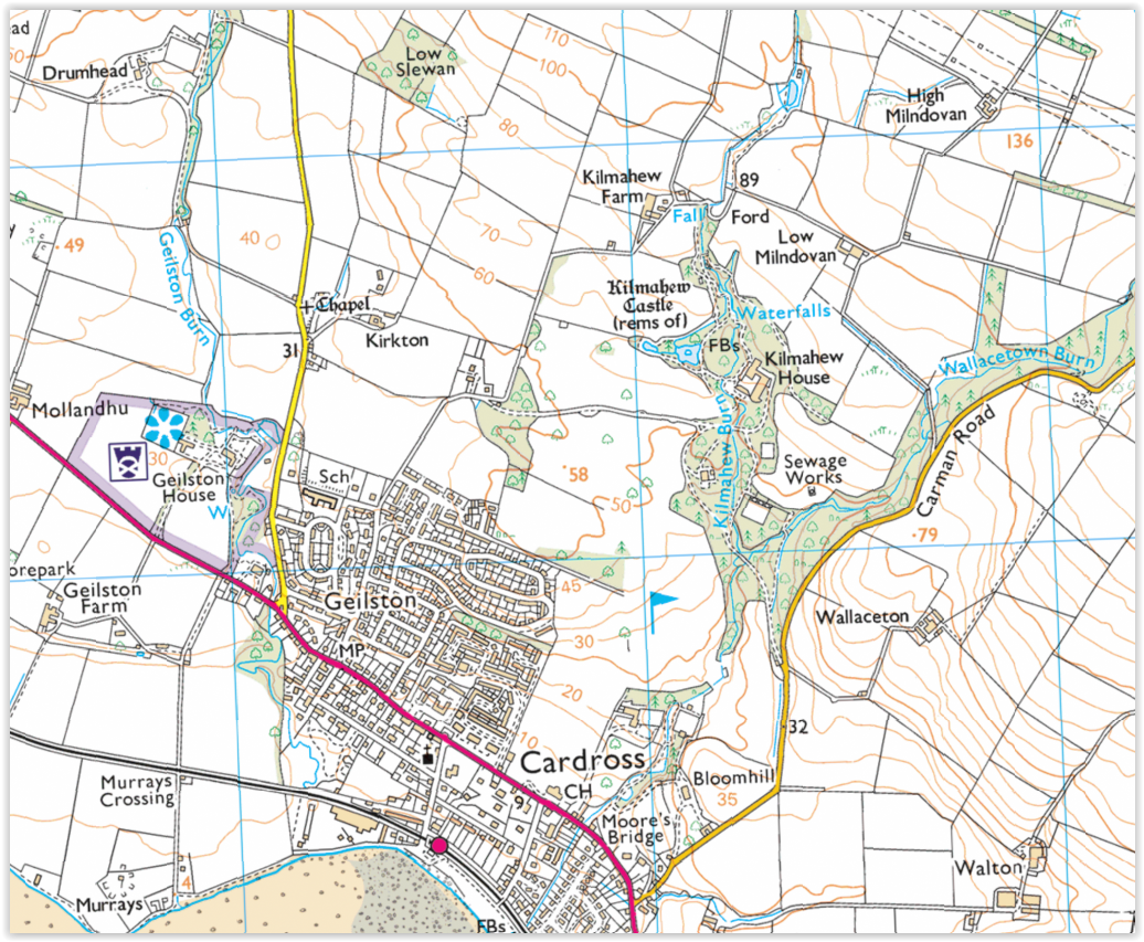 Map of Kilmahew Walk