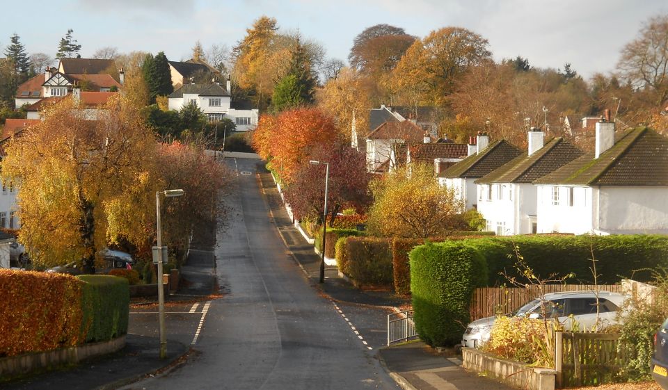 North Grange Road in Gartconnel Estate, Bearsden