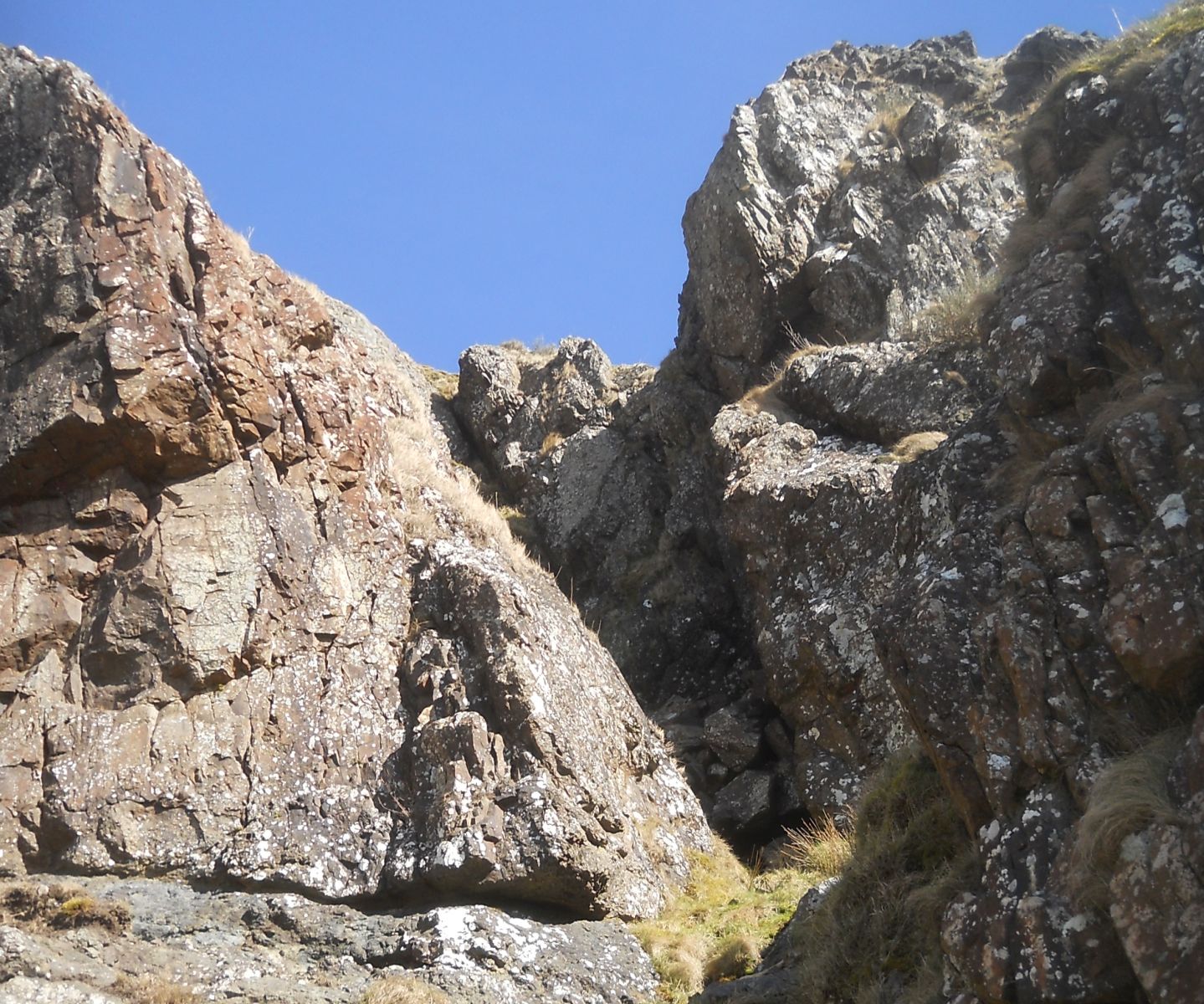 Bannan Crags in the escarpment of the Campsie Fells