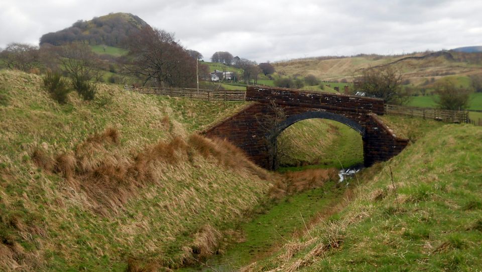 Loudoun Hill from railway track