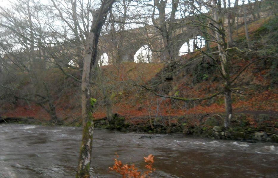 Avon Aqueduct for Union Canal from Heritage Trail in Muiravonside Country Park