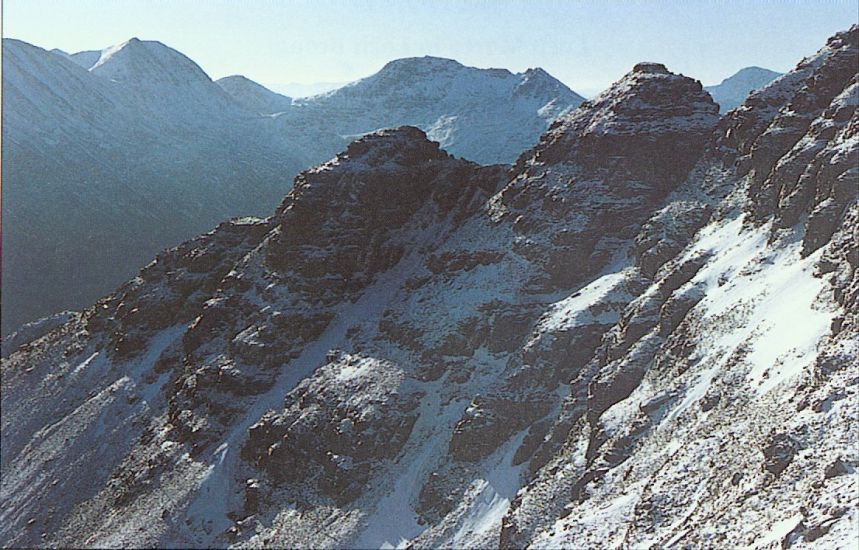 Mullach Coire Mhic Fhearchair and Beinn Tarsuinn from Beinn Dearg Mor