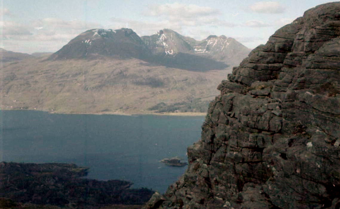 Beinn Alligin above Loch Torridon from Bienn Damh