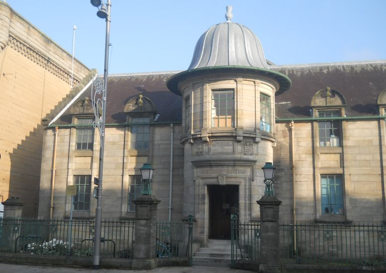 The Victory Baths Building in Renfrew