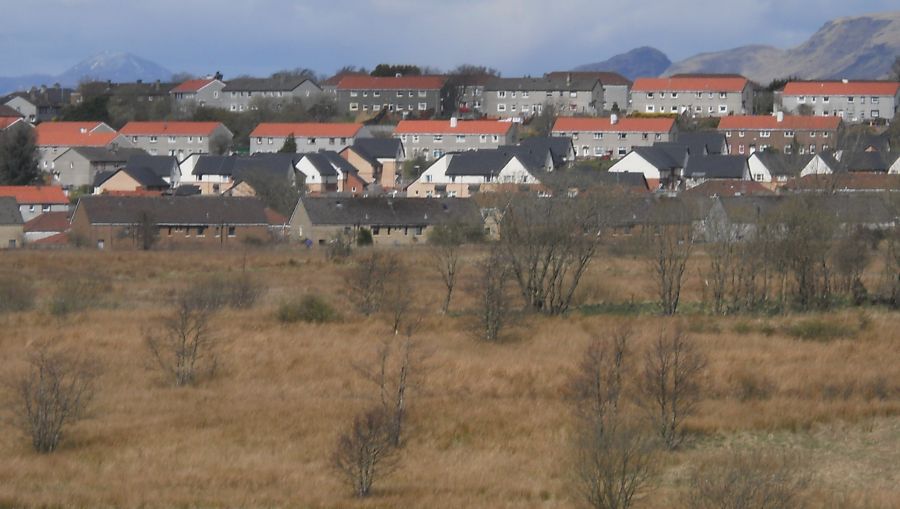 Ben Lomond and the Campsie Fells from Robroyston Park