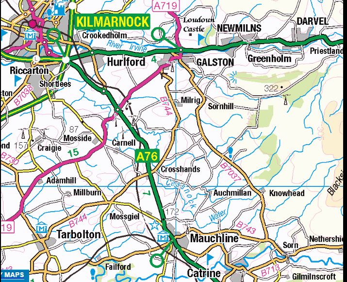 Location Map of Catrine