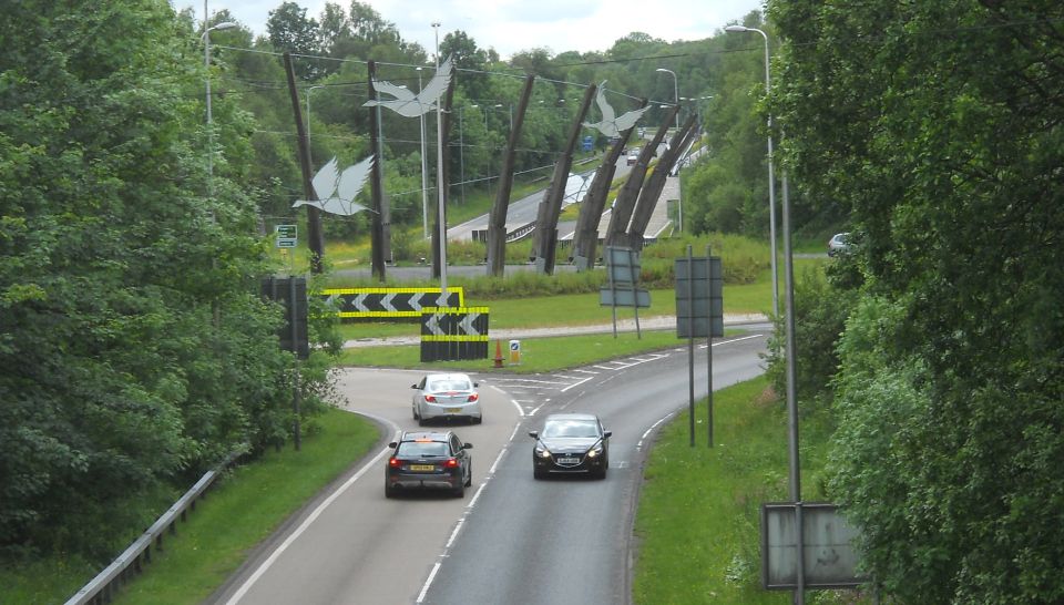 A82 from footbridge