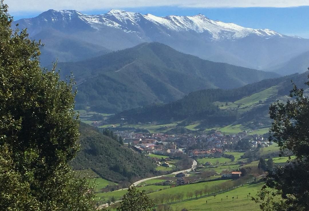 Picos de Europa above Potes in the Cantabrian Mountains of North West Spain