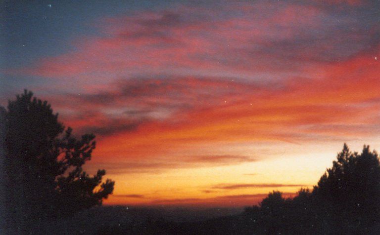 Sunset in the Sierra Nevada in Southern Spain