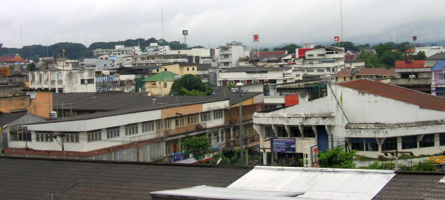 View over Chiang Rai City in Northern Thailand